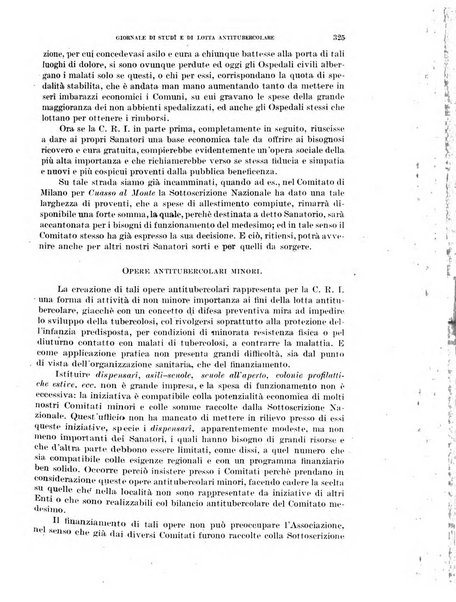 Tubercolosi giornale di studi e di lotta antitubercolare