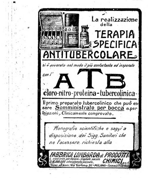 Tubercolosi giornale di studi e di lotta antitubercolare