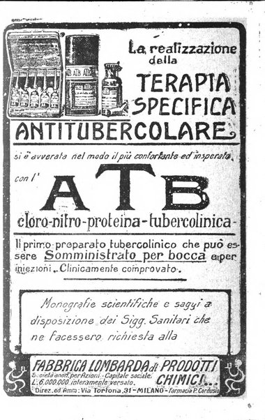 Tubercolosi giornale di studi e di lotta antitubercolare