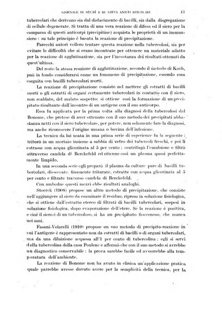 Tubercolosi giornale di studi e di lotta antitubercolare