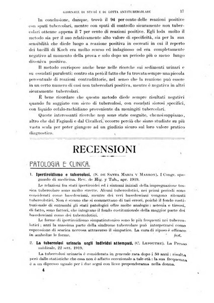 Tubercolosi giornale di studi e di lotta antitubercolare