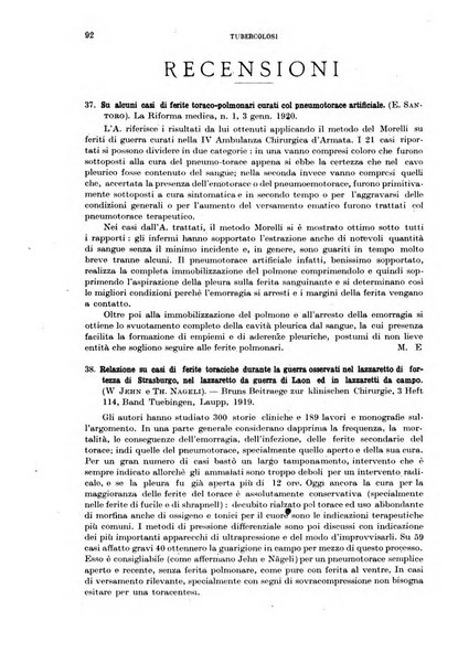 Tubercolosi giornale di studi e di lotta antitubercolare