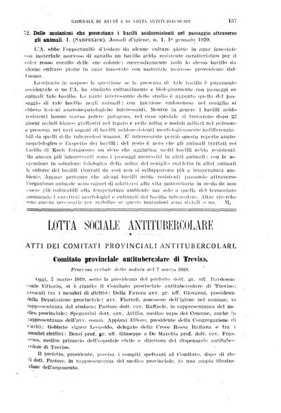 Tubercolosi giornale di studi e di lotta antitubercolare