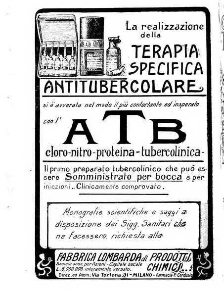 Tubercolosi giornale di studi e di lotta antitubercolare