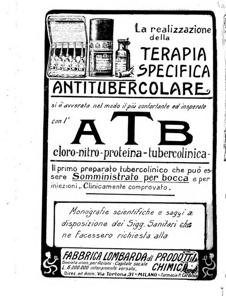 Tubercolosi giornale di studi e di lotta antitubercolare