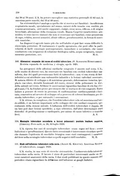 Tubercolosi giornale di studi e di lotta antitubercolare