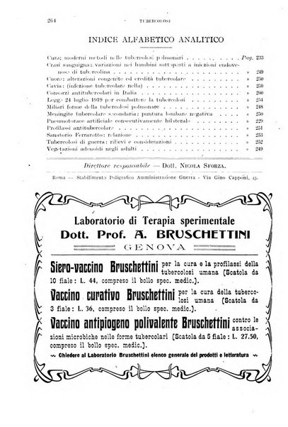 Tubercolosi giornale di studi e di lotta antitubercolare