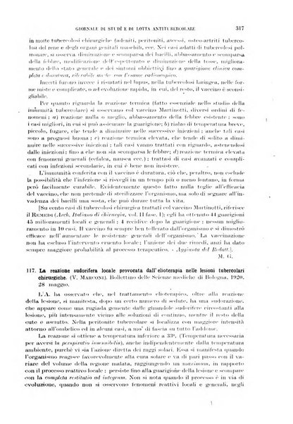 Tubercolosi giornale di studi e di lotta antitubercolare