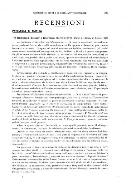 Tubercolosi giornale di studi e di lotta antitubercolare