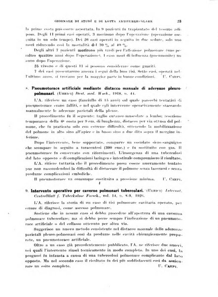 Tubercolosi giornale di studi e di lotta antitubercolare