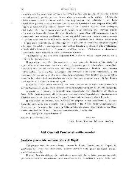 Tubercolosi giornale di studi e di lotta antitubercolare