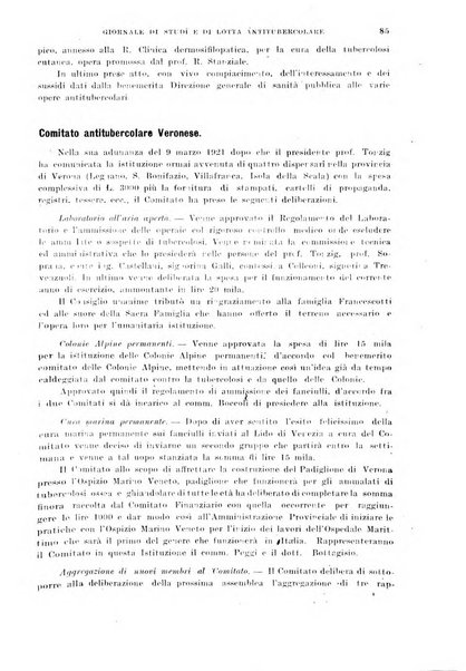 Tubercolosi giornale di studi e di lotta antitubercolare