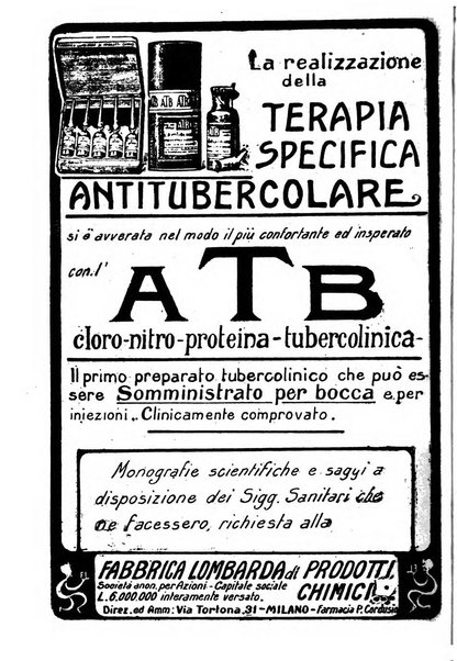 Tubercolosi giornale di studi e di lotta antitubercolare