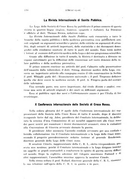 Tubercolosi giornale di studi e di lotta antitubercolare