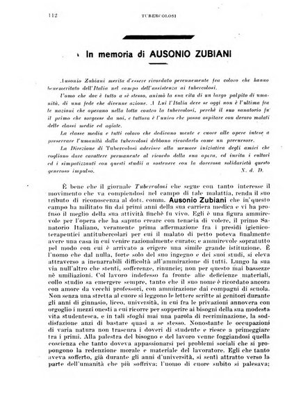 Tubercolosi giornale di studi e di lotta antitubercolare