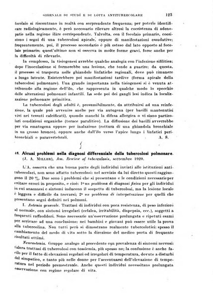 Tubercolosi giornale di studi e di lotta antitubercolare