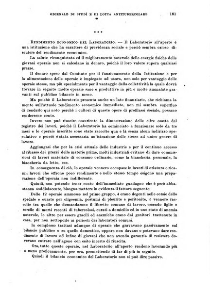 Tubercolosi giornale di studi e di lotta antitubercolare