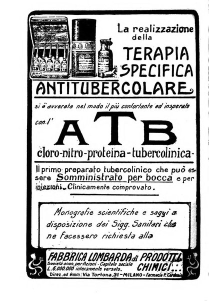 Tubercolosi giornale di studi e di lotta antitubercolare