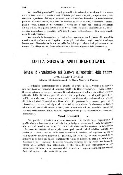 Tubercolosi giornale di studi e di lotta antitubercolare