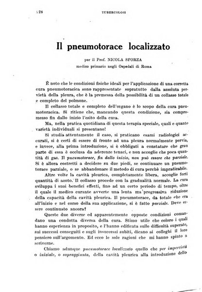 Tubercolosi giornale di studi e di lotta antitubercolare