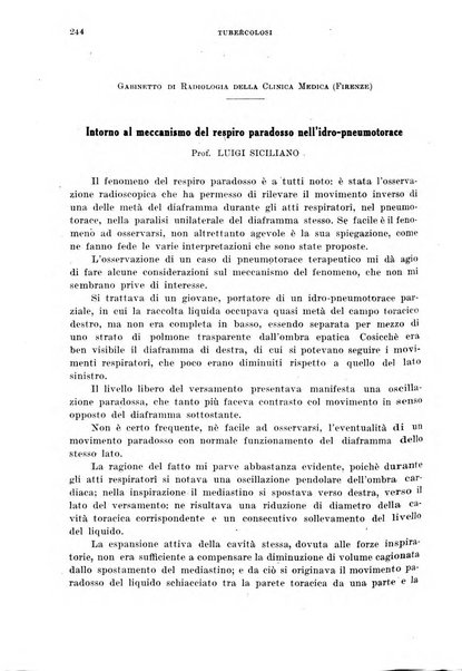 Tubercolosi giornale di studi e di lotta antitubercolare