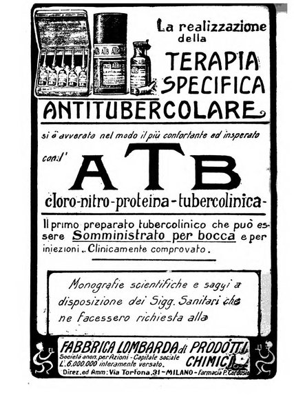 Tubercolosi giornale di studi e di lotta antitubercolare