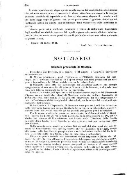 Tubercolosi giornale di studi e di lotta antitubercolare