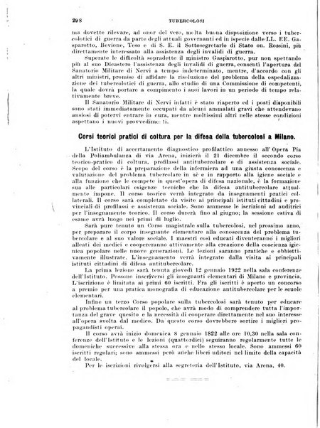 Tubercolosi giornale di studi e di lotta antitubercolare