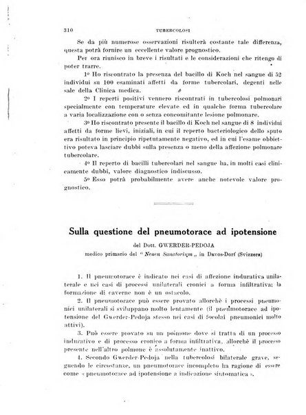 Tubercolosi giornale di studi e di lotta antitubercolare