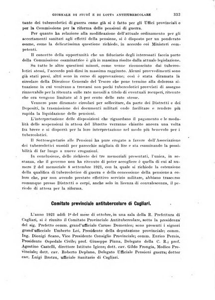 Tubercolosi giornale di studi e di lotta antitubercolare