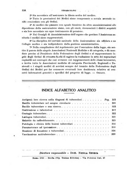 Tubercolosi giornale di studi e di lotta antitubercolare