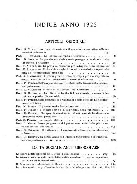 Tubercolosi giornale di studi e di lotta antitubercolare