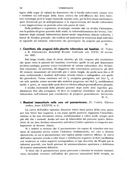 Tubercolosi giornale di studi e di lotta antitubercolare