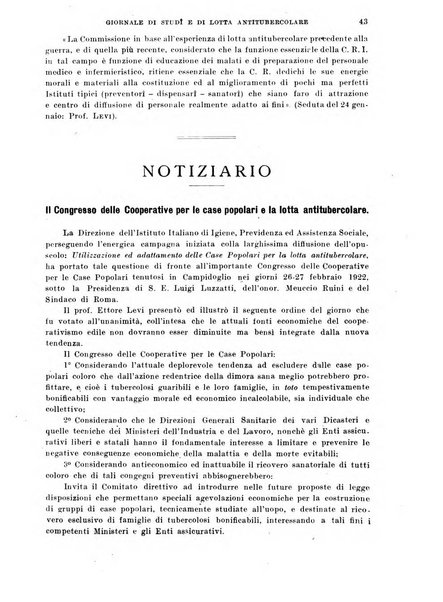 Tubercolosi giornale di studi e di lotta antitubercolare