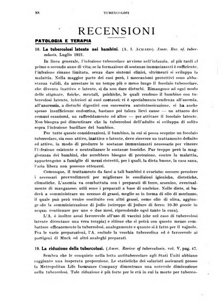 Tubercolosi giornale di studi e di lotta antitubercolare