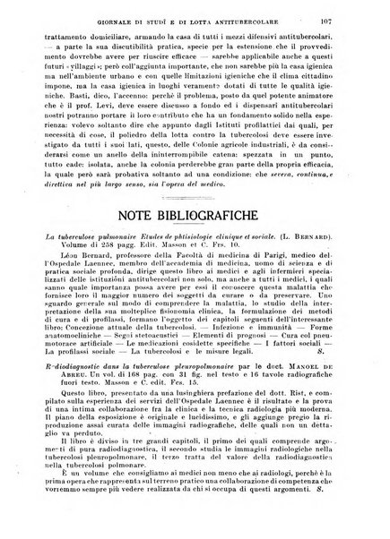 Tubercolosi giornale di studi e di lotta antitubercolare