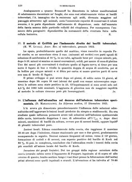 Tubercolosi giornale di studi e di lotta antitubercolare