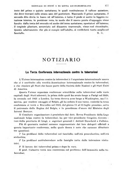 Tubercolosi giornale di studi e di lotta antitubercolare