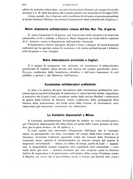 Tubercolosi giornale di studi e di lotta antitubercolare