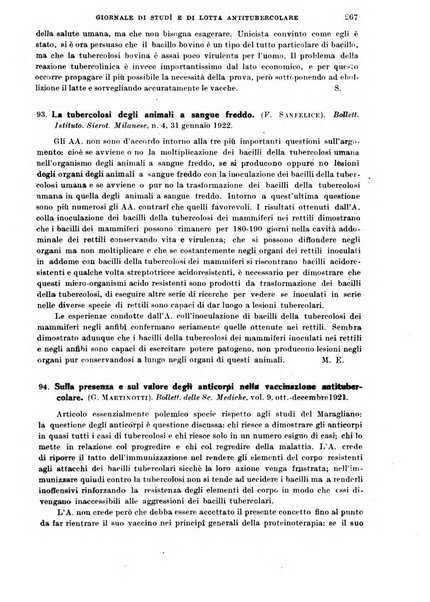 Tubercolosi giornale di studi e di lotta antitubercolare