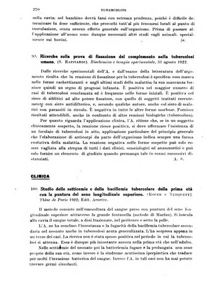 Tubercolosi giornale di studi e di lotta antitubercolare