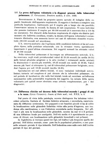 Tubercolosi giornale di studi e di lotta antitubercolare