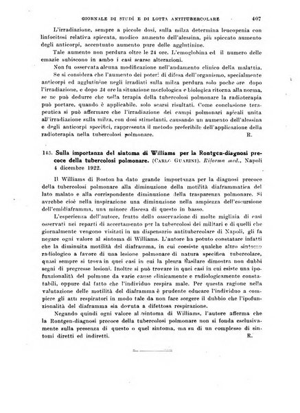 Tubercolosi giornale di studi e di lotta antitubercolare