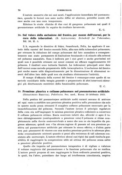 Tubercolosi giornale di studi e di lotta antitubercolare