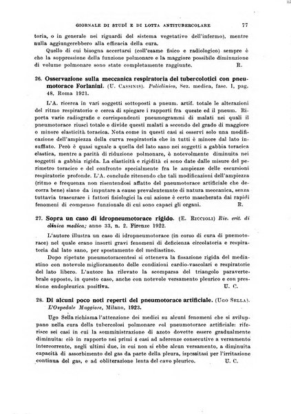 Tubercolosi giornale di studi e di lotta antitubercolare