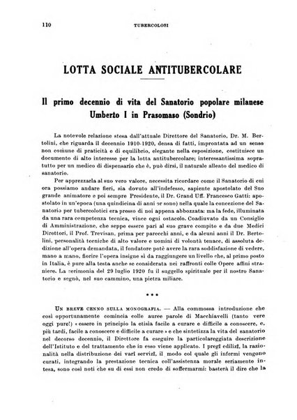 Tubercolosi giornale di studi e di lotta antitubercolare