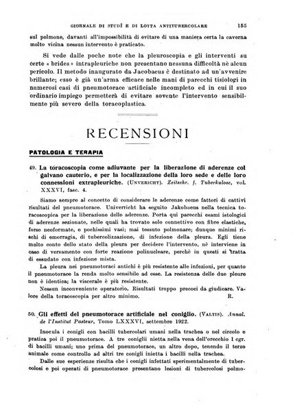 Tubercolosi giornale di studi e di lotta antitubercolare