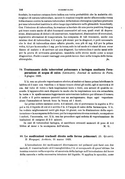 Tubercolosi giornale di studi e di lotta antitubercolare