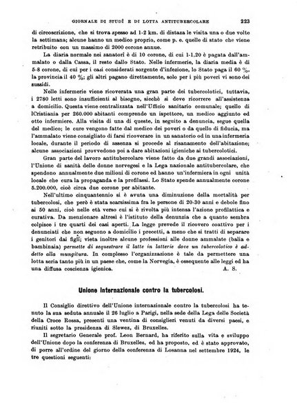 Tubercolosi giornale di studi e di lotta antitubercolare