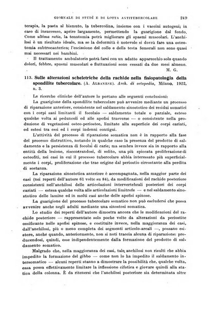 Tubercolosi giornale di studi e di lotta antitubercolare